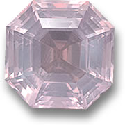 Quarzo rosa taglio Asscher