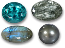 Apatite, Serafinite, Labradorite e Perla