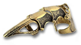 Anello unisex con armatura a dita intere in bronzo