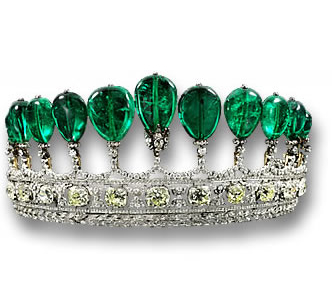 La principessa Katharina Henckel von Donnersmarck Emerald e Diamond Tiara