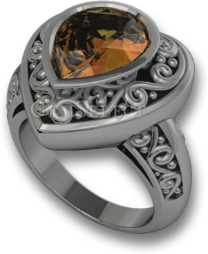 Anello in argento Axinite