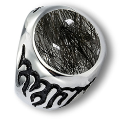 Anello Cabochon Quarzo Rutilo