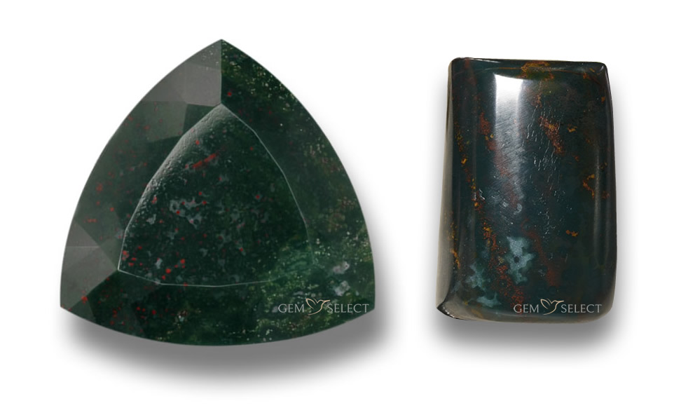 Due gemme Bloodstone di GemSelect - Immagine grande