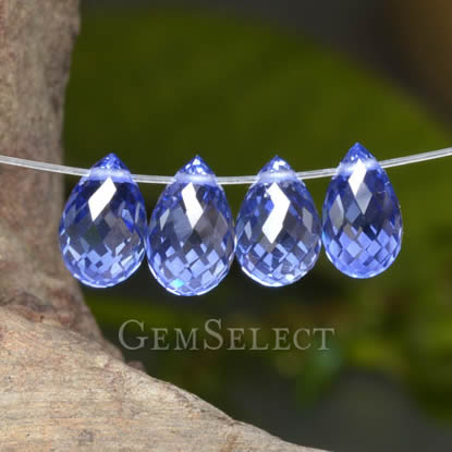 Briolettes zaffiro blu