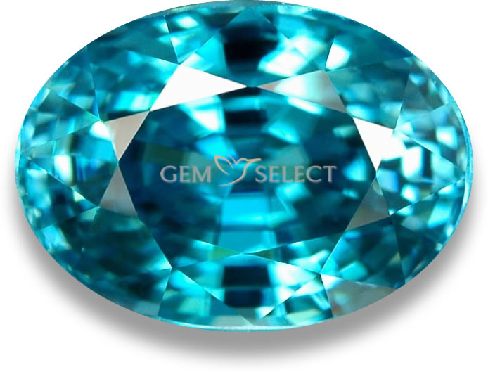 Pietra preziosa di zircone blu di GemSelect - Immagine grande