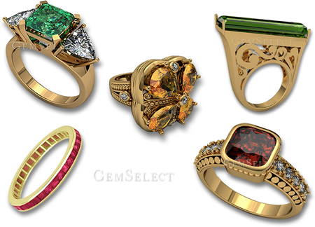 5 anelli d'oro