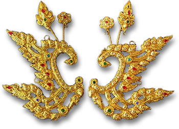 Ornamenti dell'orecchio di danza classica tailandese