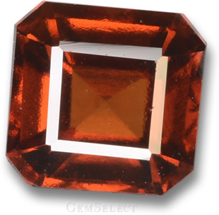 Pietra preziosa di granato hessonite trasparente e sfaccettata