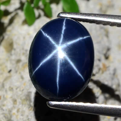 Cabochon Zaffiro Stella Blu Diffuso