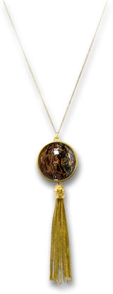 Collana con nappe in oro e pietersite