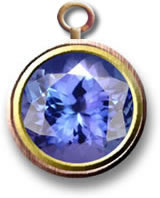 Tanzanite in oro e rame