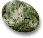 Pietra preziosa dell'agata di muschio