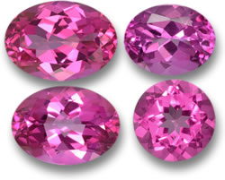 Gemme di topazio mistico rosa