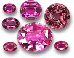 Gemme di zaffiro rosa