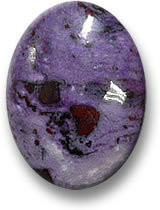 Cabochon in sugilite multicolore