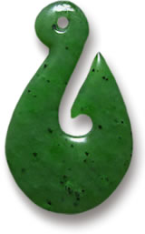 Nephrite Jade Fish Hook Pendant