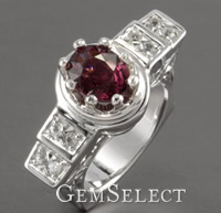 Anello Granato Rodolite Garnet Gemstone Rings