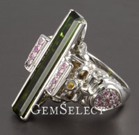 Anello in argento con tormalina Buy Tourmaline Gems