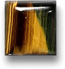 Cabochon quadrato in occhio di falco
