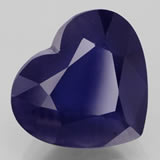 Iolite a forma di cuore blu viola da 7 carati violet blue iolite