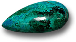 Cabochon di crisocolla naturale
