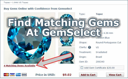 Gemme corrispondenti su GemSelect