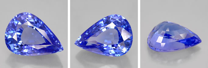 Grande tanzanite a forma di pera