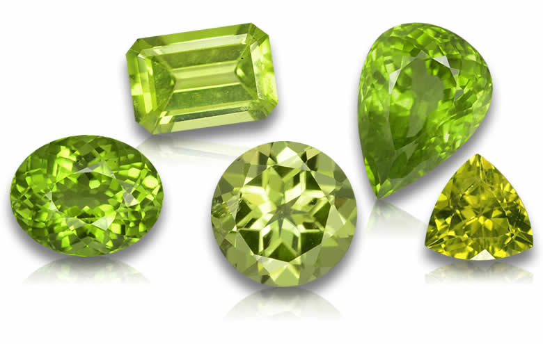 1-3 Carat Peridot Gemstones - Natural, Certified