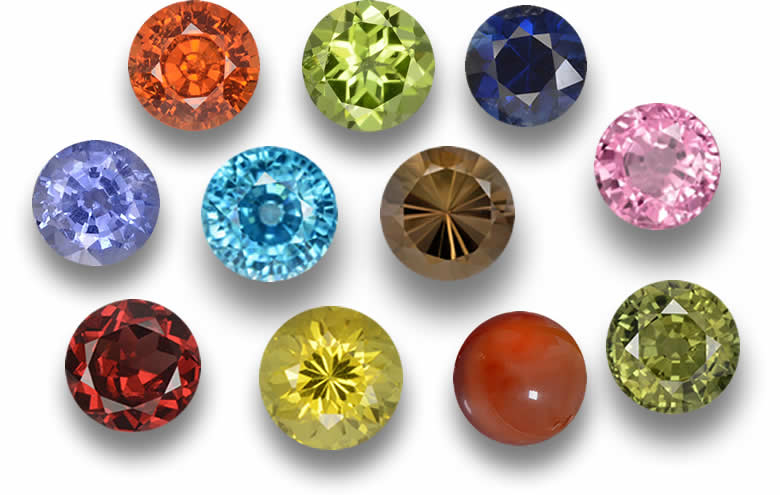 1 Carat Round Gemstones: Sapphire, Ruby, Emerald, Topaz, Garnet, Spinel, Tourmaline and More