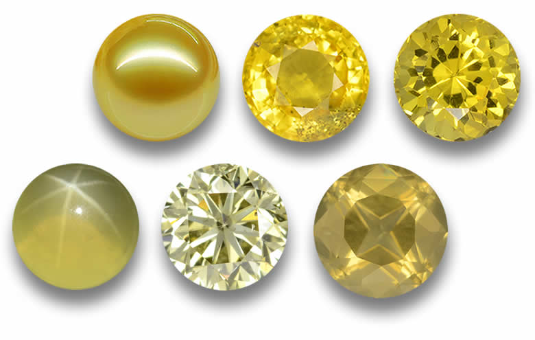 3 mm Round Yellow Gemstones: Sapphire, Diamond, Citrine, Apatite, Wholesale 3mm Round Yellow Gems