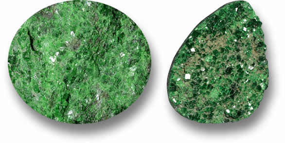 Drusy di granato uvarovite sciolto in vendita