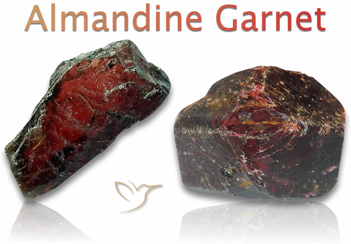 Pietre grezze di granato almandino