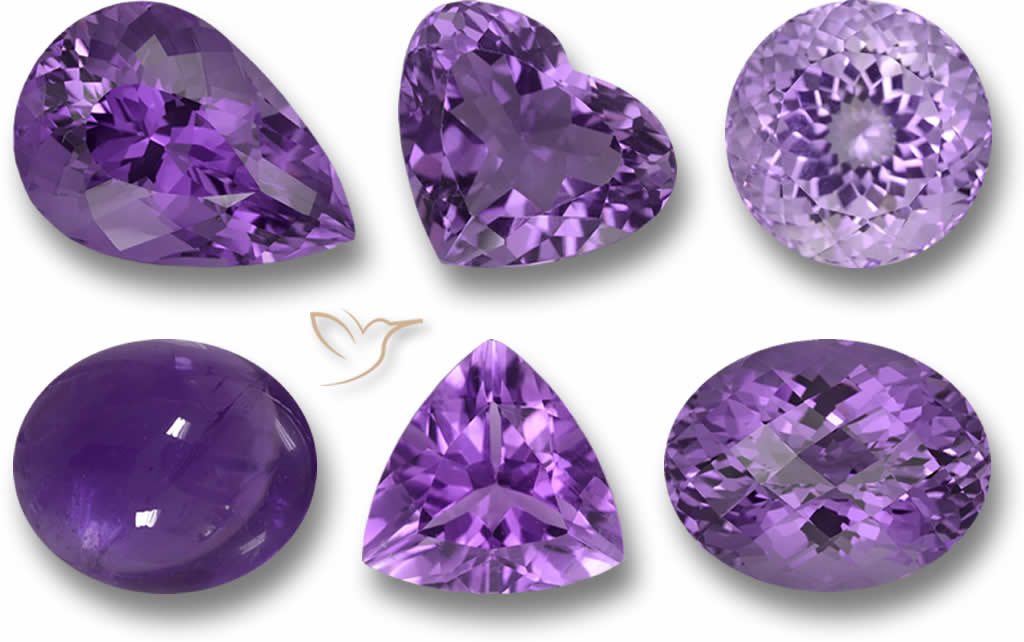 Pietra preziosa ametista - Qualità naturale certificata da GemSelect