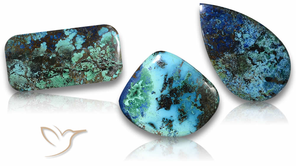 Pietre preziose naturali di azzurrite