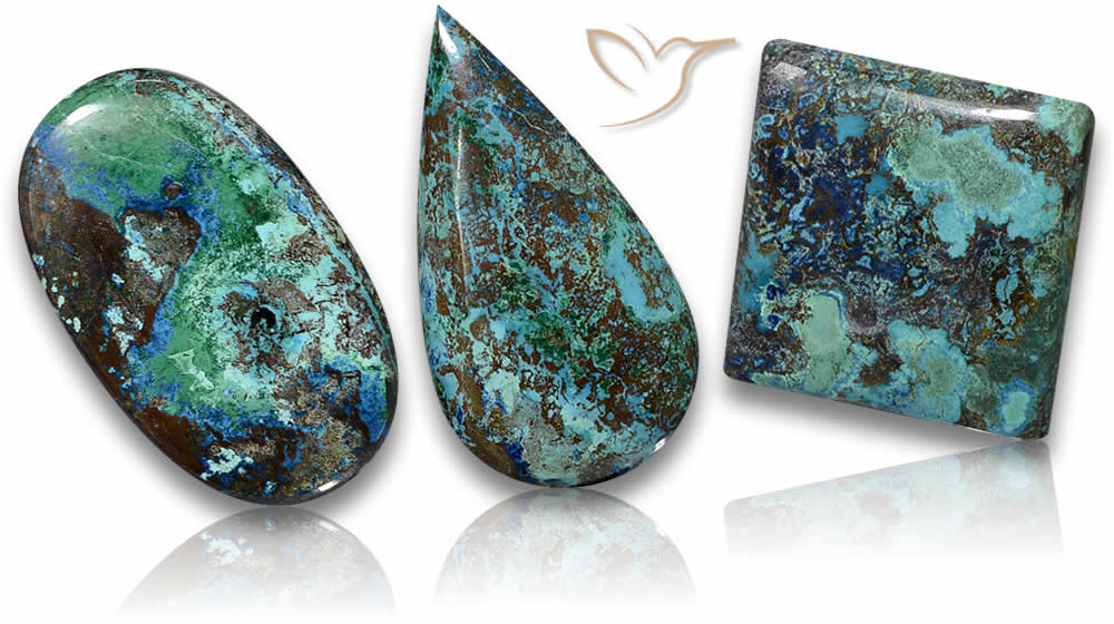 Pietre preziose naturali di azzurrite