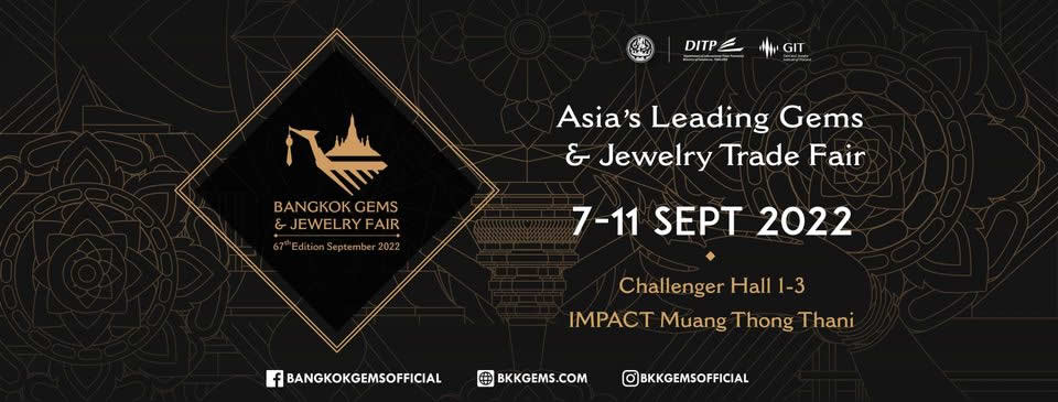 Fiera delle gemme e dei gioielli di Bangkok 2022 - Credito immagine: www.bkkgems.com