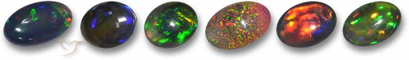 Gamma di colori nero opale
