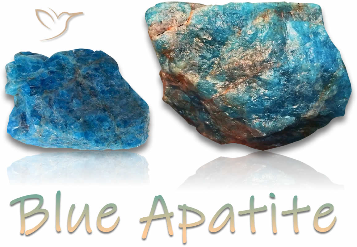 Pietre grezze di apatite blu