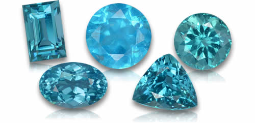 Pietre preziose di apatite blu naturale