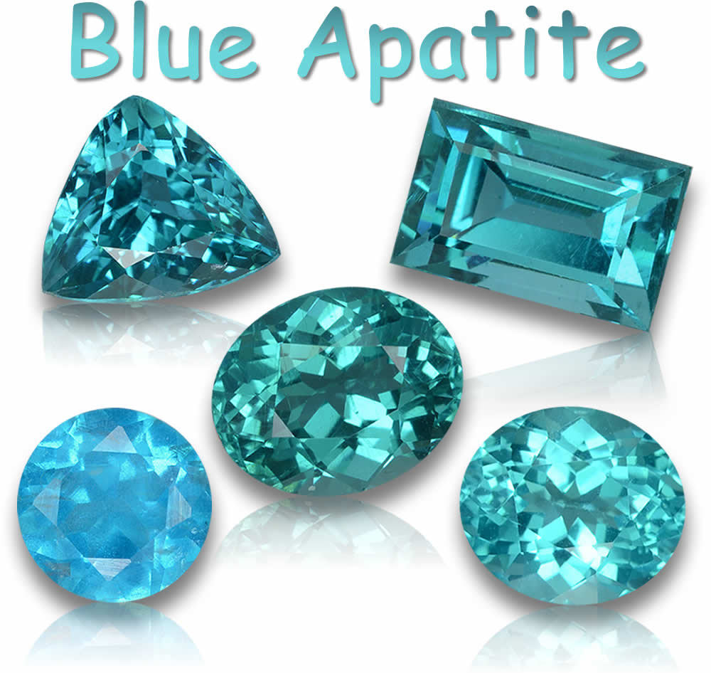 Pietre preziose naturali di apatite blu in vendita