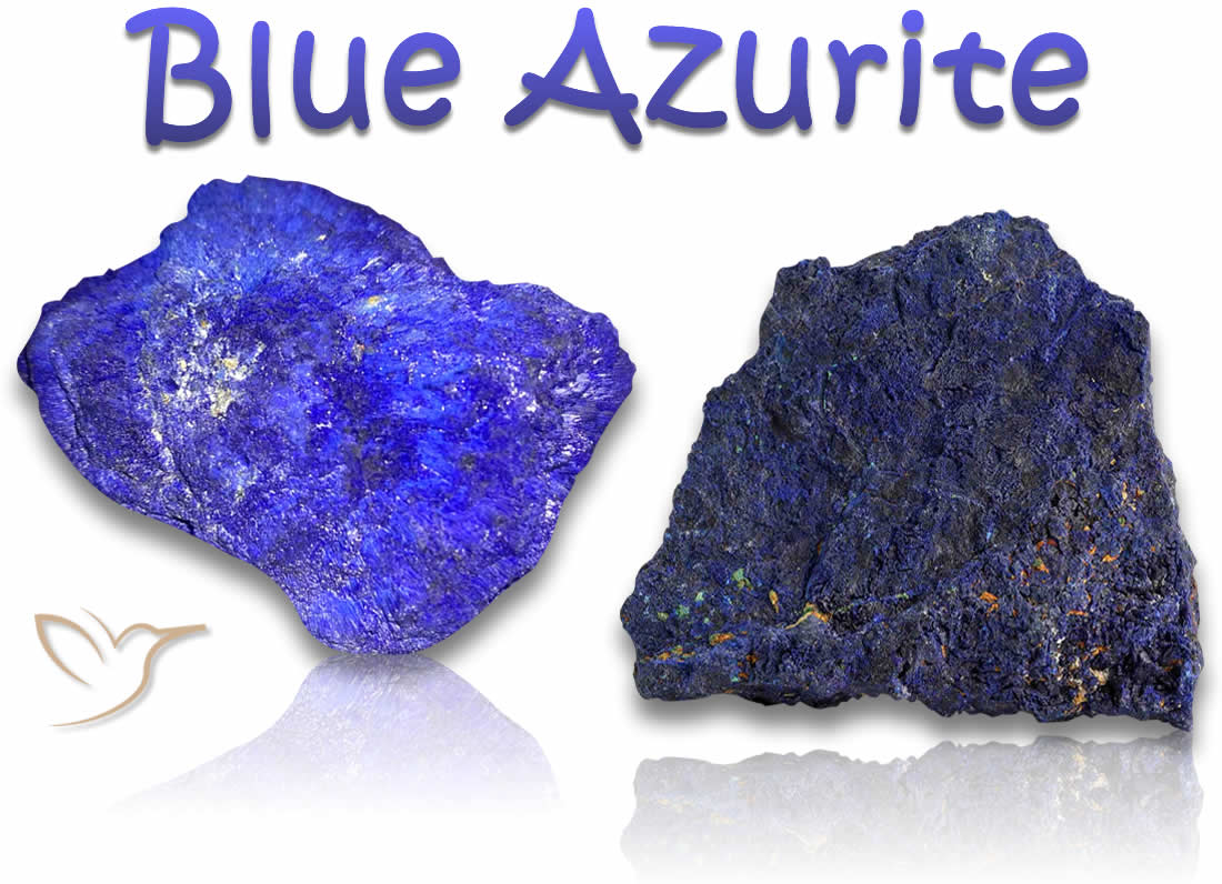 Pietre grezze di azzurrite blu