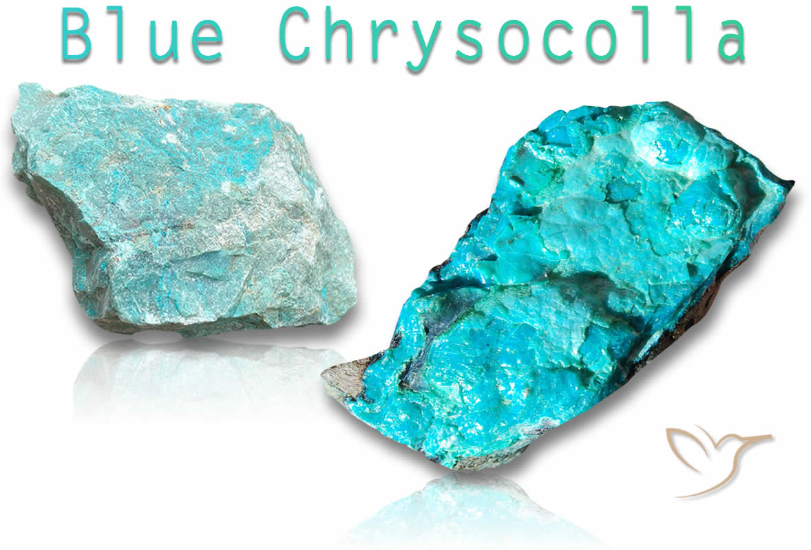 Pietre grezze di crisocolla blu
