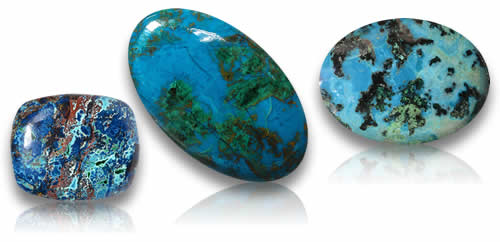 Pietre preziose di crisocolla blu naturale