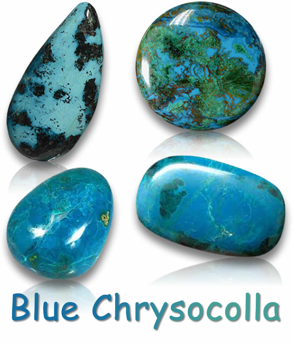 Pietre preziose di crisocolla blu naturale