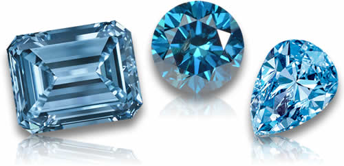 Pietre preziose di diamante blu naturale
