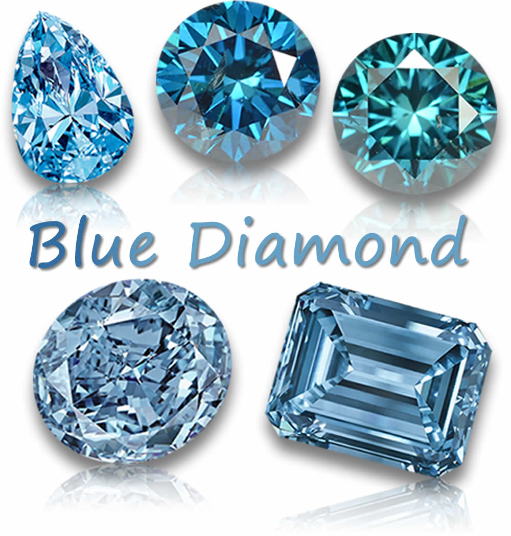 Pietre preziose di diamante blu naturale