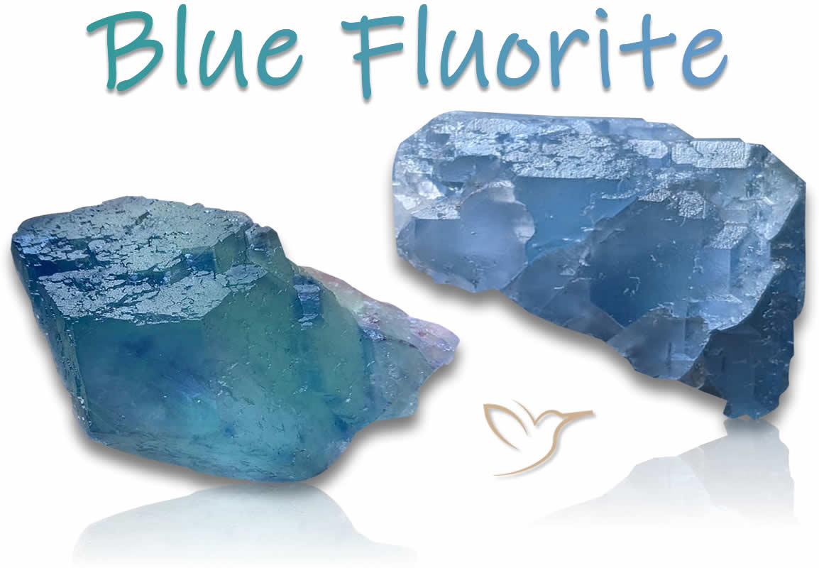 Pietre grezze di fluorite blu
