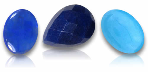 Pietre preziose di giadeite blu naturale