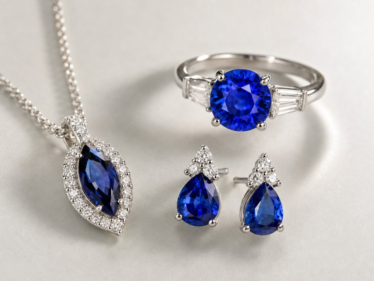 Zaffiro blu in gioielli