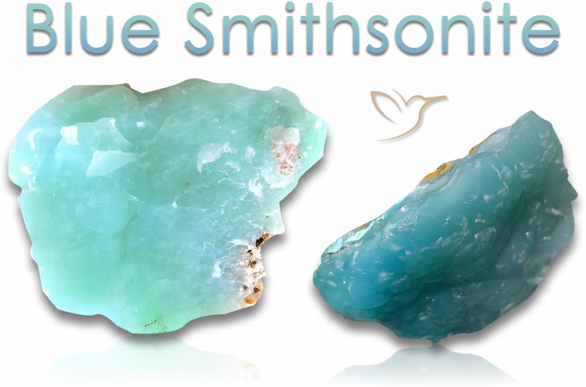 Pietre grezze blu Smithsonite